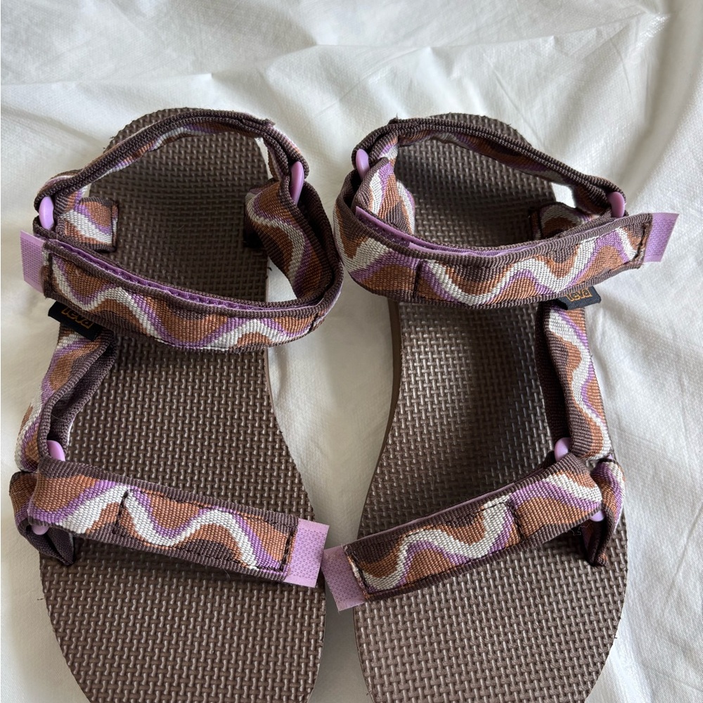Stylish Brown and Purple Sandals